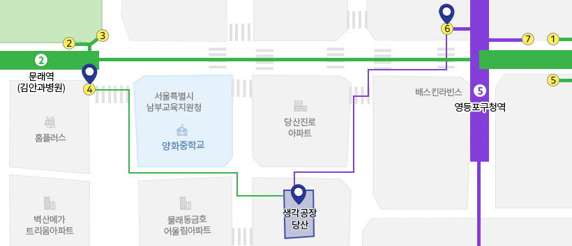 오누리인터내셔날대부 오시는길 안내: 자세한 내용은 아래 참고