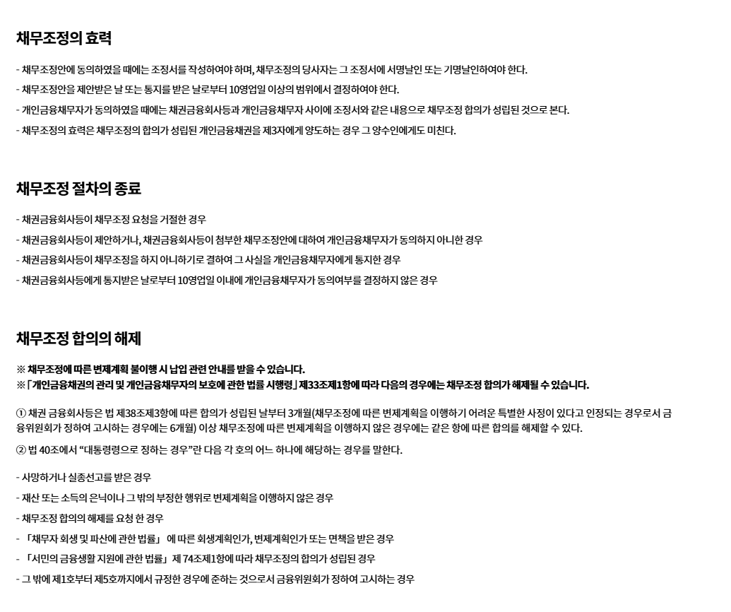 개인채무자보호법 시행에 따른 채무조정요청권 안내